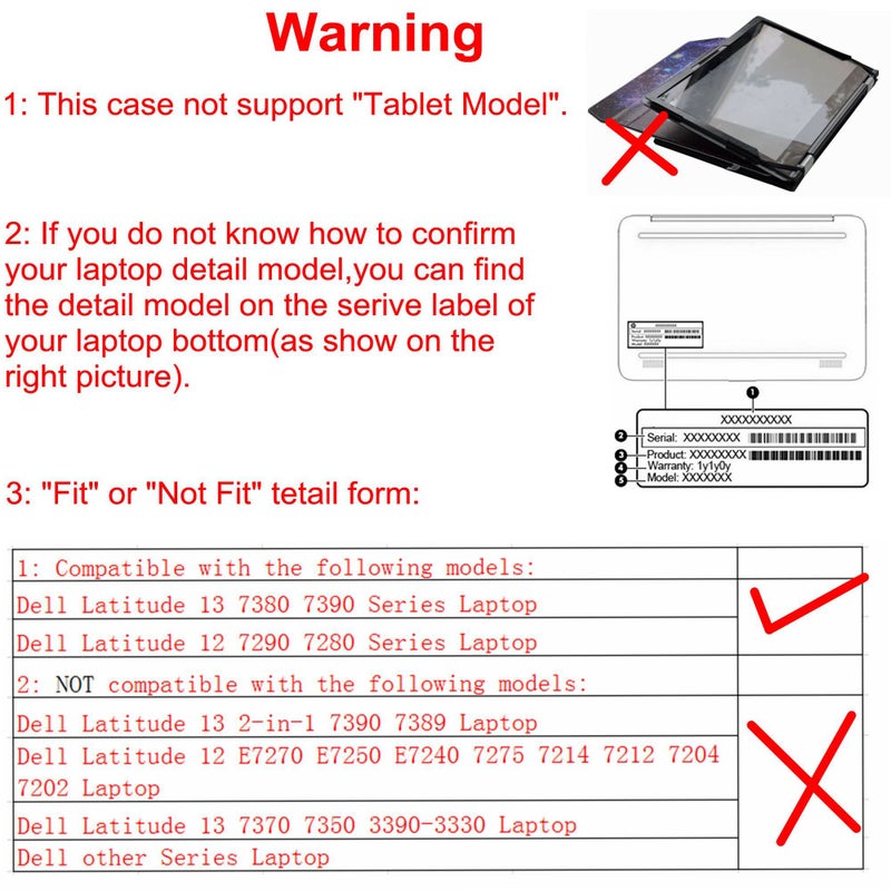 Alapmk Protective Case Cover for Dell Latitude 13 7380 7390 & 12.5 inch Dell Latitude 12 7290 7280 13.3 inch Laptop(Warning:Not fit Latitude 12 E7270 E7250/Latitude 13 7390 7389 7370),Black - Image 2